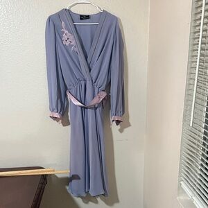 Vintage Ursula of Switzerland Lavender one of a kind dress feminine Pink Accents